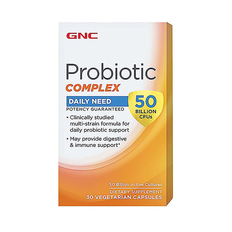 GNC Probiotic Complex Daily Need, 50 Billion CFUs, 30 Capsules | Clinically Studied Multi Strain Formula with Live Active Cultures for Daily Digestive and Immune Health Support 1