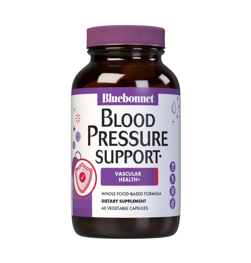 Bluebonnet Nutrition Blood Pressure Support, Vascular Health*, Non-GMO, Vegan, Gluten-Free, Soy-Free, Dairy-Free- 60 Vegetable Capsules, 30 Servings | Non-GMO, Vegan, Gluten-Free, Soy-Free, Dairy-Free