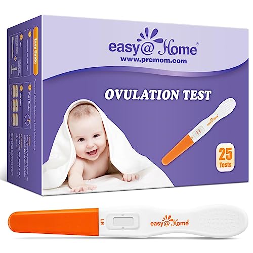 easy@Home 25 Ovulation Test Sticks, Midstream Fertility Test Kit 25 Count (Pack of 1)