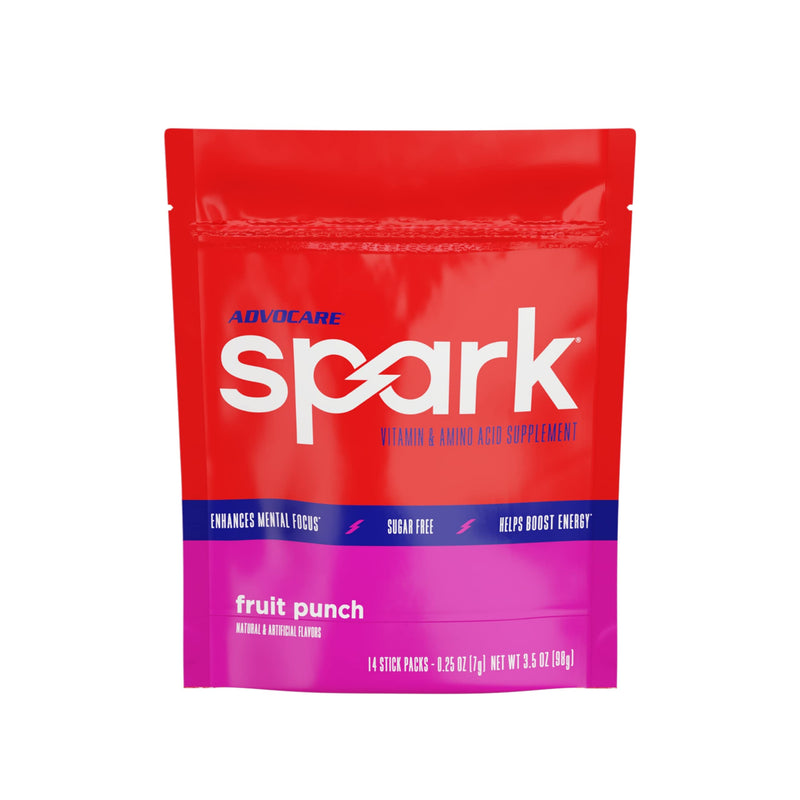 AdvoCare Spark Vitamin & Amino Acid Supplement - Focus and Energy Drink Mix - Fruit Punch - 14 Pack 14 Count (Pack of 1) - BeesActive Australia