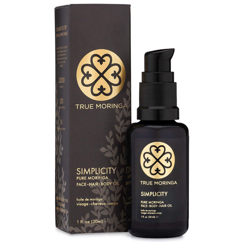 True Moringa Oil 100% Pure, Cold-Pressed Moringa Oil for Face, Hair & Skin⎜Anti Aging. Brightening Moisturizer, Unscented 30 ml ⎜ True Moringa 1 Count (Pack of 1) - BeesActive Australia
