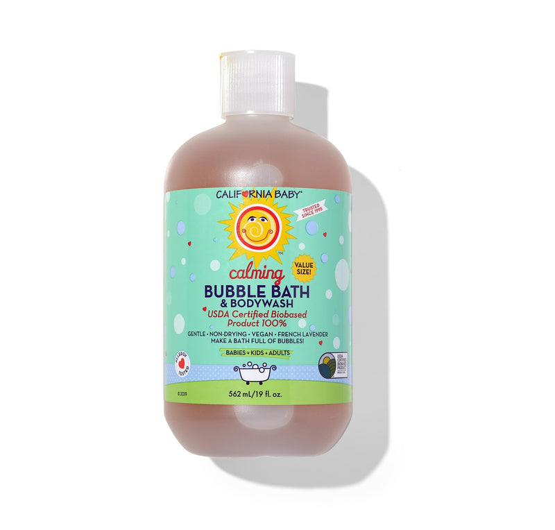 California Baby Calming Bubble Bath - Calming Scent of Lavender & Clary Sage Essential Oils, Perfect Before Bedtime, 100% Plant-Based - USDA Certified, Calming, 19 oz - BeesActive Australia