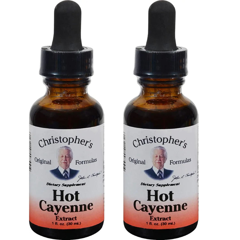 Christopher's Original Formulas Hot Cayenne Extract, 1 fl oz - Natural Herbal Supplement - Pack of 2 1 Fl Oz (Pack of 2) - BeesActive Australia