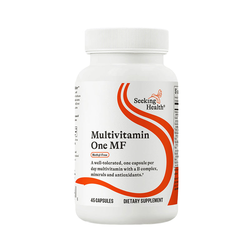 Seeking Health Multivitamin One MF - MTHFR Support Supplement with Calcium Folinate & Vitamin B12 - Easy-to-Digest - Methyl-Free Vegetarian Capsule - 45 Veggie Capsules 45 Count (Pack of 1)