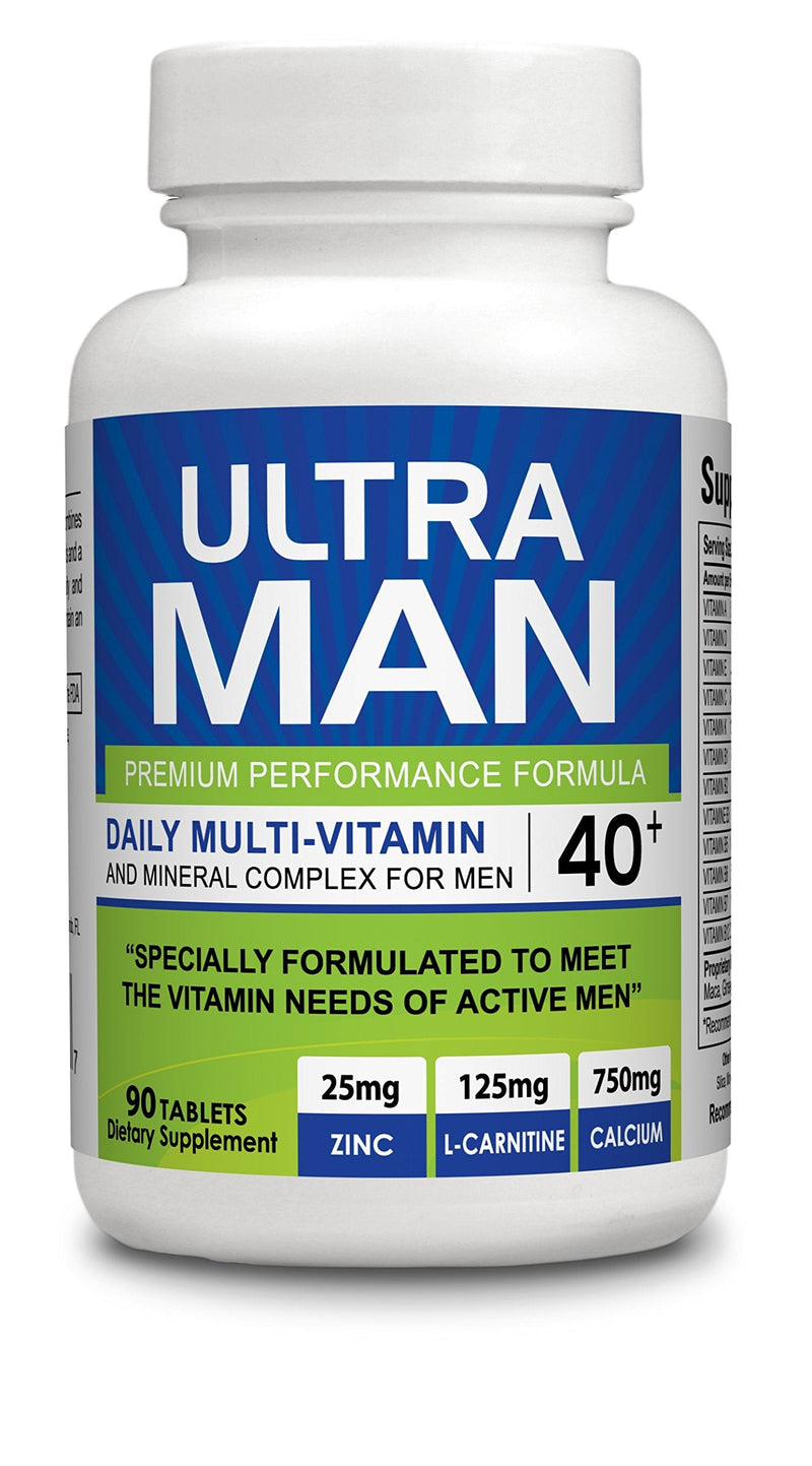 Ultra Man - Multi-Vitamins 90 Tablets - Premium Performance Formula 100% Natural - Multivitamins for Man - Dietary Supplement
