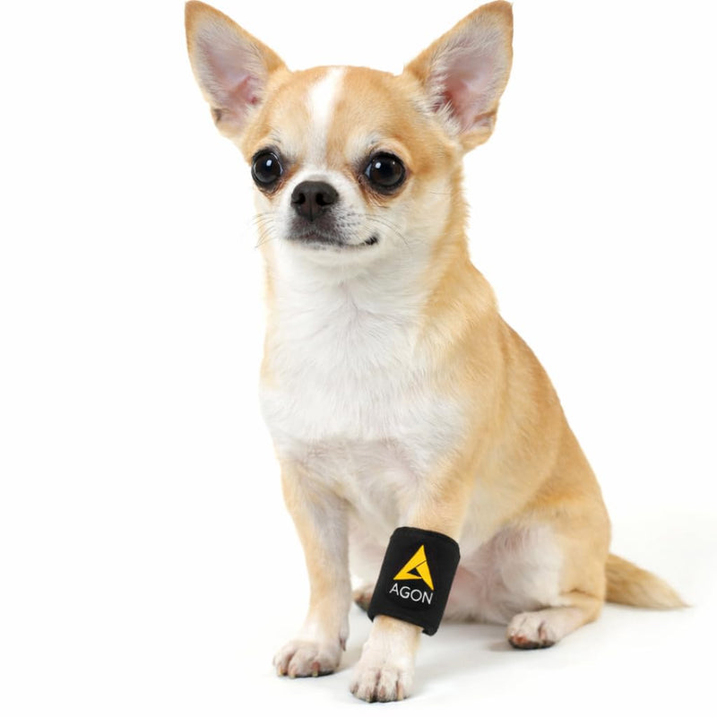AGON® Dog Canine Front Leg Brace Paw Compression Wraps with Protects Wounds Brace Heals and Prevents Injuries and Sprains Helps with Loss of Stability Caused by Arthritis (XXS/XS) XXS/XS