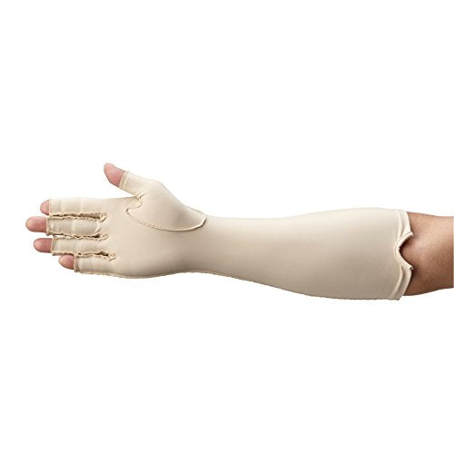 Rolyan Forearm Compression Glove, Open Finger Edema Sleeve, L, Right Large Right Arm - Open Finger