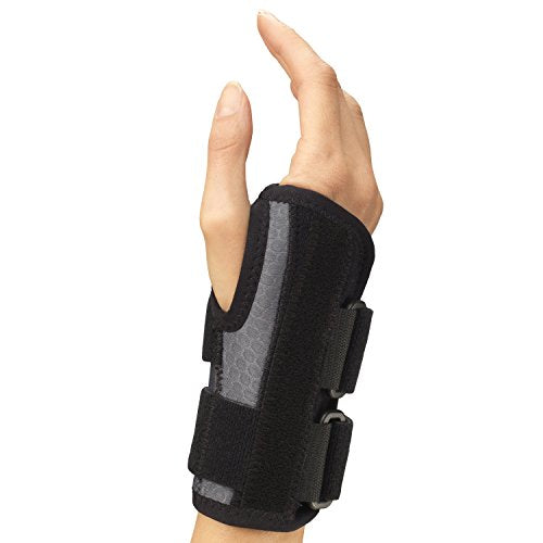 Champion Wrist Splint, Universal Fit, Maximum Support, Airmesh Fabric, Black, Small (Right Hand)