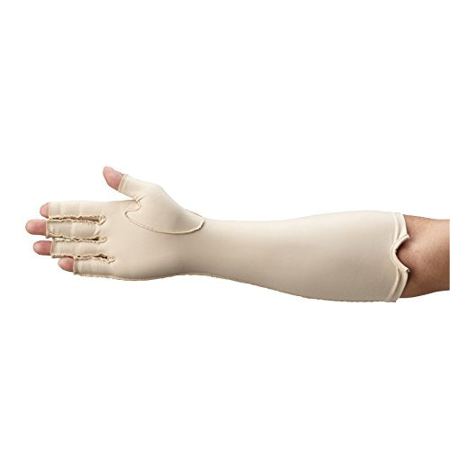 Rolyan Forearm Compression Glove, Open Finger Edema Sleeve, M, Right
