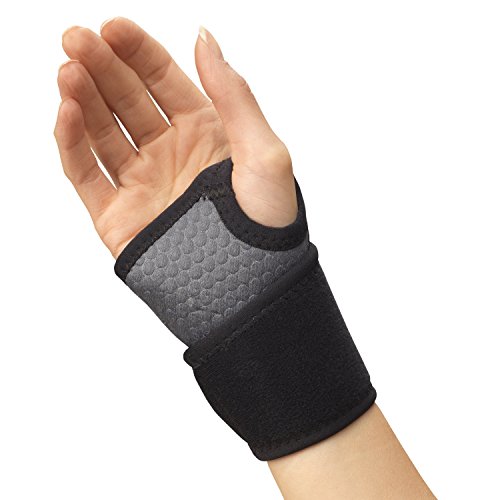 Champion Wrist Wrap Support, Universal Fit, Airmesh Fabric, Grey,