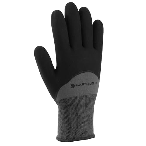 Carhartt Men's Thermal-Lined Full Coverage Nitrile Glove Medium Grey