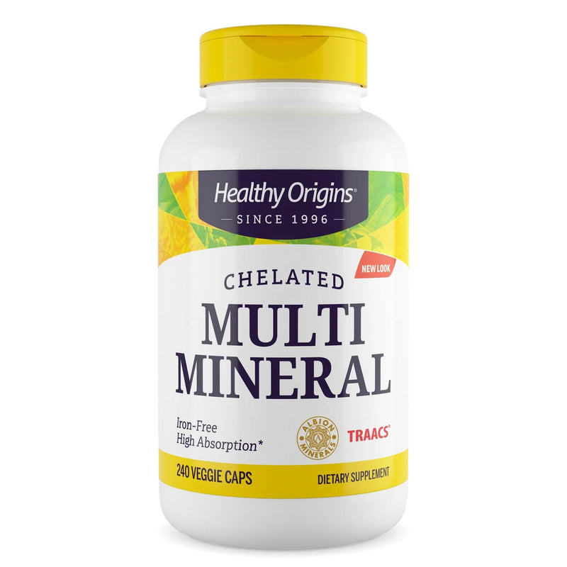 Healthy Origins Chelated Multi Mineral, Albion TRAACS, 240 Caps 240 Count (Pack of 1)