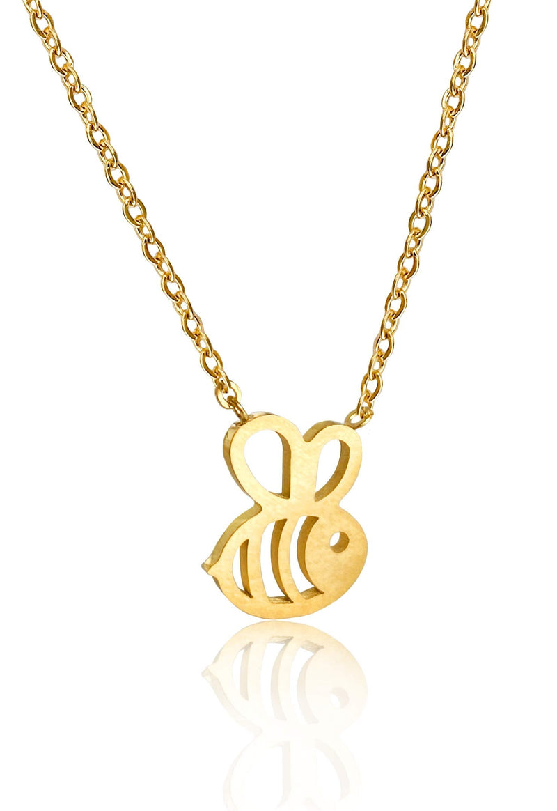 Altitude Boutique Bumble Bee Necklace, Honey Bee Hive Necklace for Women (Silver, Gold) - BeesActive Australia