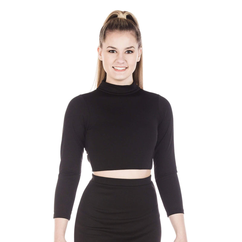 Danzcue Womens' Cheerleading Basic Bodyliner Top Sportswear Body Suits X-Small Black