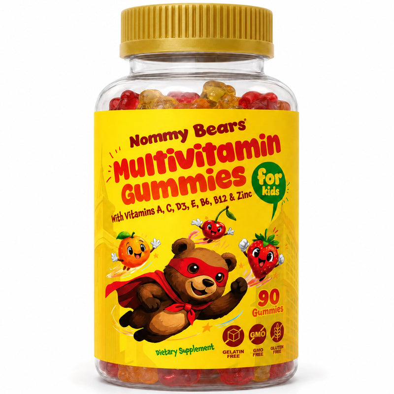 Kids Multivitamin Gummies, Halal Toddler Vitamins, Age 2+, 90ct | Immune Support, 11 Vitamins & Minerals A, C, D3, E, B6, B12, Zinc & Iodine, Gelatin Free, Gluten & Dairy Free, 45 Days Supply