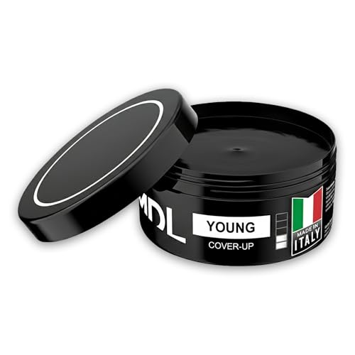 MDL Cover Up Black Hair Wax for Men, Gray Coverage, Made in Italy, 100ml YOUNG - Gray Hair Reduction