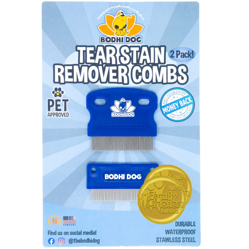 Bodhi Dog Tear Eye Stain Remover Combs | Set of 2 | Clean and Remove Crust, Dirt, Buildup around Pet Eyes | Best for Dogs & Cats Fur and Coats Tear Stain Remover Combs - BeesActive Australia