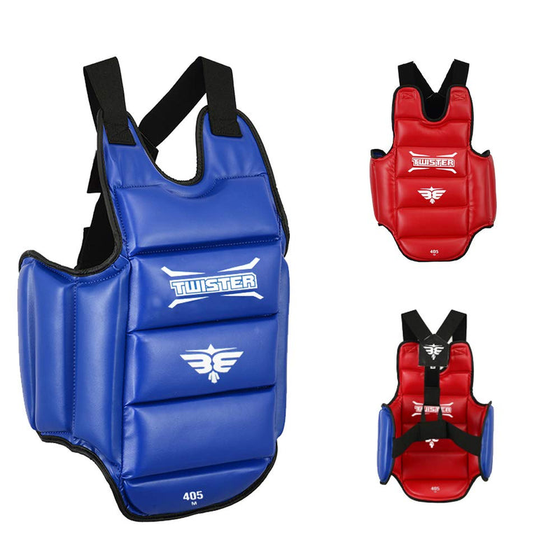 Twister Karate Taekwondo Boxing Muay Thai MMA Chest Guard | Reversible Chest Protector for Men and Women | Abdominal Protector for Training X-Large - BeesActive Australia
