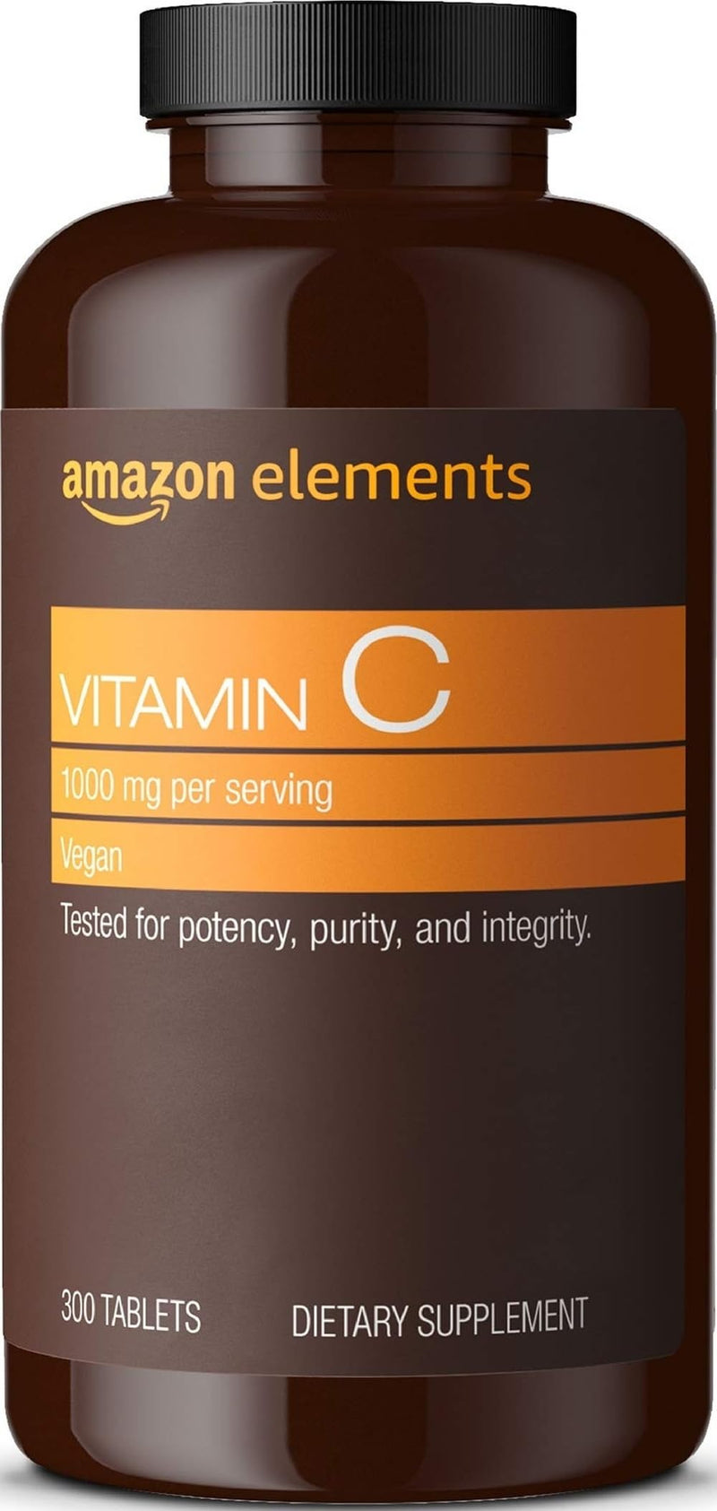 Amazon Basics Vitamin C 1000mg, Supports Healthy Immune System, Vegan, 300 Tablets, 10 month supply (Previously Amazon Elements) 300 Count (Pack of 1)