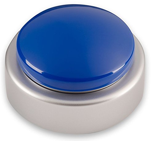 Extra Large Talking Button Clock - for The Blind, Elderly or Visually impaired Blue