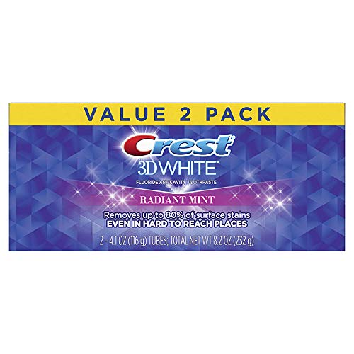 Crest 3D White, Whitening Toothpaste Radiant Mint, 8.2 Oz NEW! 8.2 Ounce (Pack of 1)