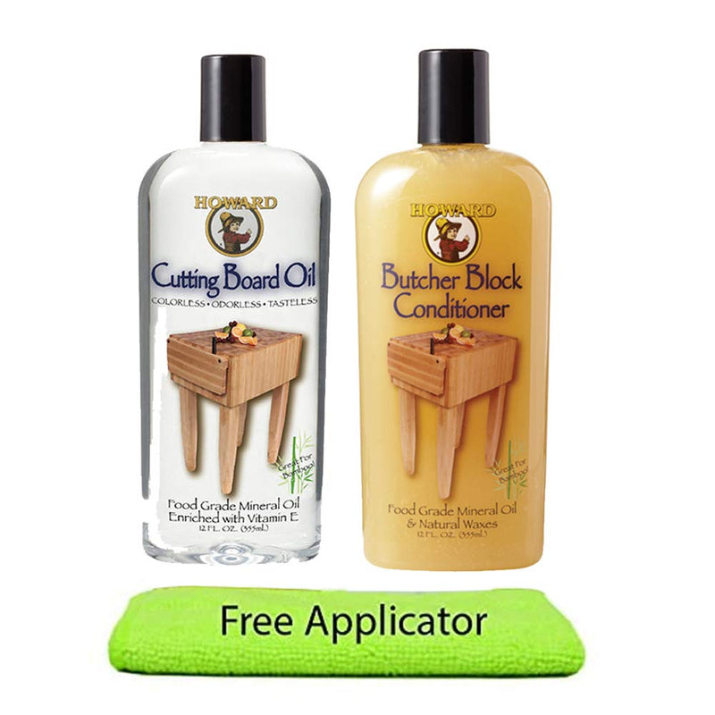 Howard Butcher Block Conditioner and Cutting Board Oil 12 oz, Food Grade Conditioner and Oil, Great for Heave Use Cutting Boards and Utensils, Re hydrate your Cutting Blocks - BeesActive Australia