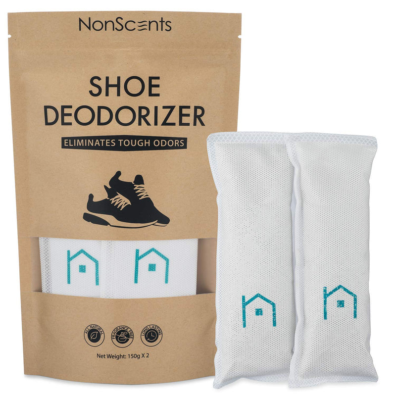 NonScents Shoe Deodorizer pods (2-Pack) - Odor Eliminator, Freshener for Sneakers, Gym Bags, and Lockers 2 Count (Pack of 1) - BeesActive Australia