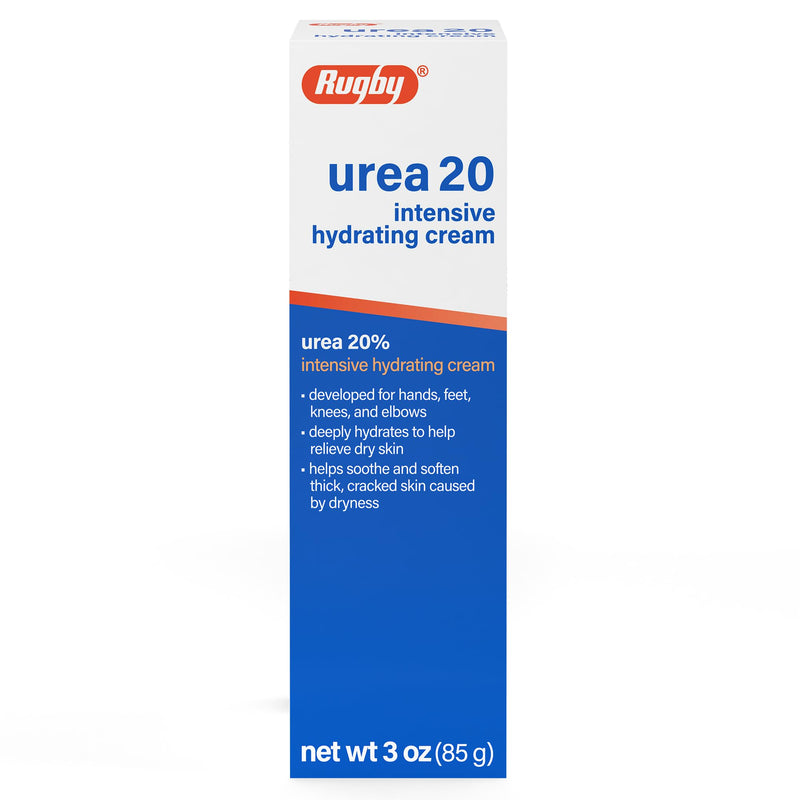 Rugby Urea 20% Intensive Hydrating Cream - Urea Cream for Feet, Hands, Knees, and Elbows - 3 Oz (1 Pack) - BeesActive Australia