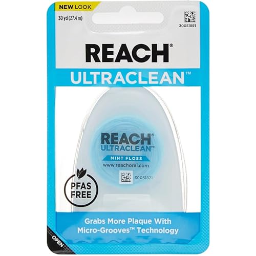 REACH Ultraclean Dental Floss, Oral Care, Mint-Flavored, 1 Count (Pack of 7) 89.89 Foot (Pack of 7)