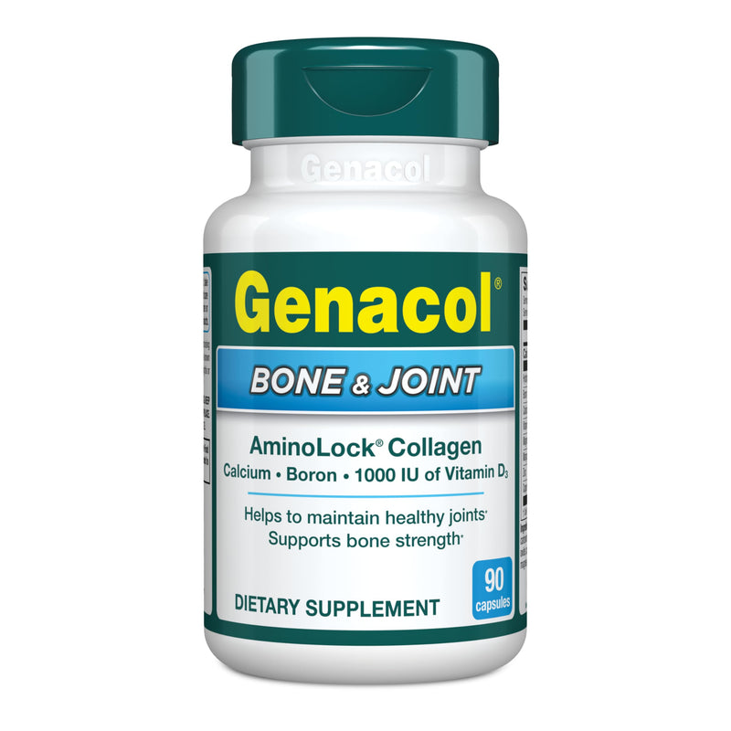 Genacol Bone & Joint – Calcium, Vitamin D3, Boron & Collagen | Essential Nutrients for Strong Bones, Natural Relief of Joint Discomfort (Knees, Hips, Shoulders, Fingers) 90 Count (Pack of 1)
