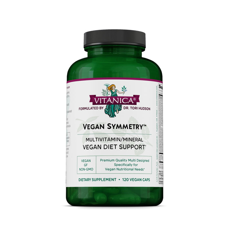 Vitanica Vegan Symmetry, Non-GMO Vegan Multivitamin for Women, Iron Free, Gluten Free, 120 Capsules Lady - 120 Vegan Caps