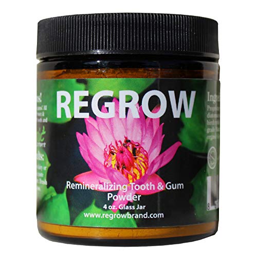 REGROW Remineralizing Tooth Powder - Stop Sensitive Teeth and Gums - Whiter Teeth Naturally - Cleans, Heals, & Protects Teeth and Gums