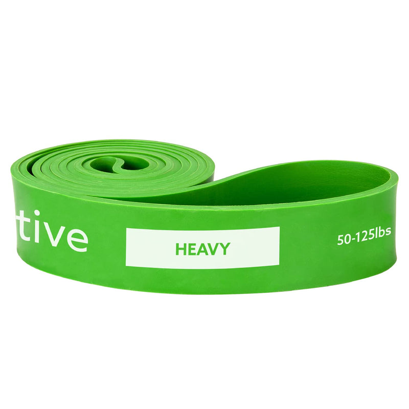 3DActive Pull Up Assist Band - Resistance Band for Strength Training, Powerlifting, Body Stretching, Crossfit - Exercise Guide Included. #4 Green - 50 to 125 Pounds (1.75 " *4.5mm) - Single Band