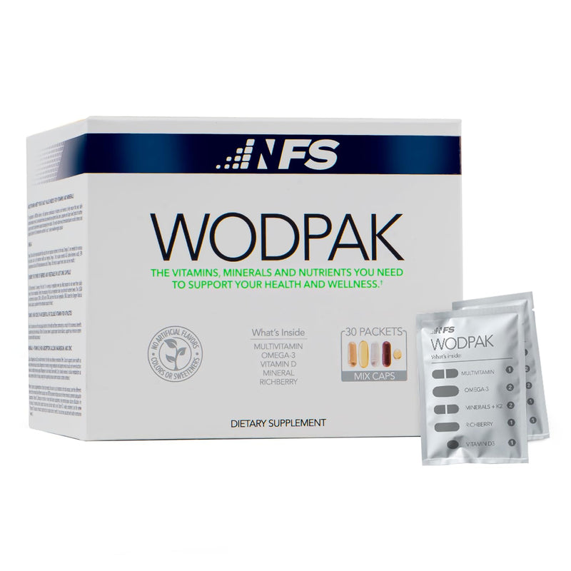 NF Sports WODPak – A Complete Daily Multivitamin for Men and Women - Packed with Vitamins, Minerals, Omega-3 and High Level Antioxidants - 100% Satisfaction Guaranteed - (30-Day Supply / 30 Count) 30 Count (Pack of 1)