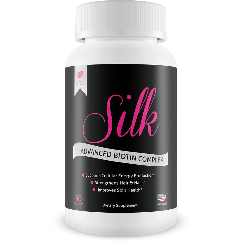 Silk Advanced Biotin Complex- Promotes Stronger, Longer, Hair-Healthier Skin- Ultimate Nail Strength