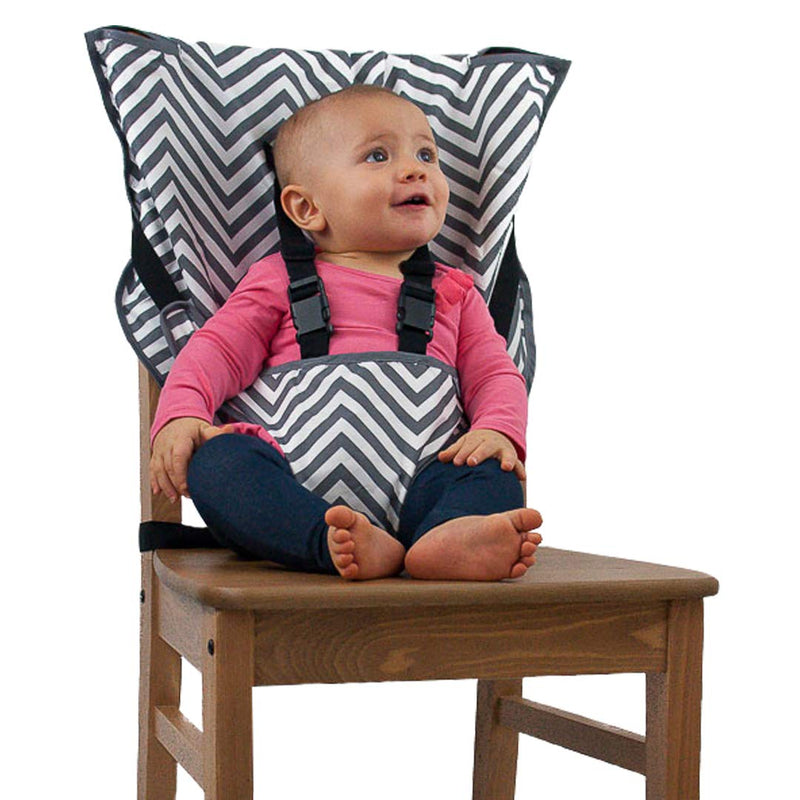 The Original Easy Seat Portable High Chairs for Babies and Toddlers - Quick, Easy, Convenient Cloth Travel High Chair - Fits in Your Hand Bag for a Happier, Safer Infant/Toddler (Chevron) Chevron - BeesActive Australia