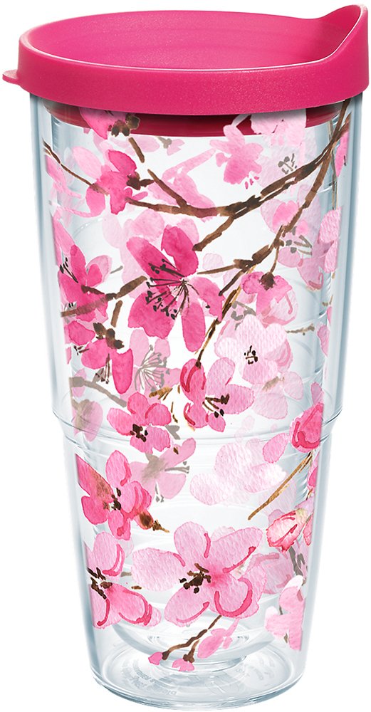 Tervis Sakura Japanese Cherry Blossom Made in USA Double Walled Insulated Tumbler Travel Cup Keeps Drinks Cold & Hot, 24oz, Classic - BeesActive Australia