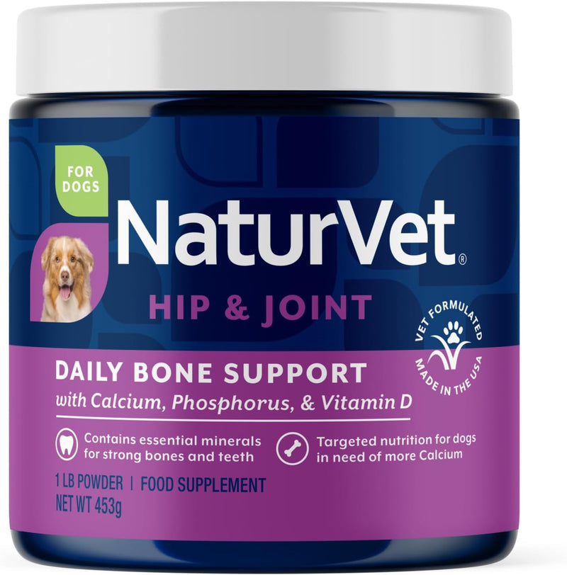 NaturVet Calcium-Phosphorus For Dogs, Supports Strong & Healthy Bones, Enhanced with Essential Minerals & Vitamin D, No Color, 16 Oz - BeesActive Australia