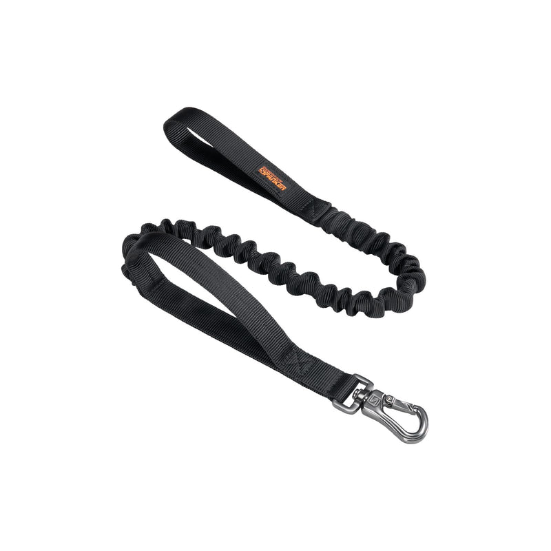 EXCELLENT ELITE SPANKER Military Bungee Dog Leash Elastic Leads Rope with 2 Padded Control Handle for Medium and Small Dogs (Black) Black - BeesActive Australia