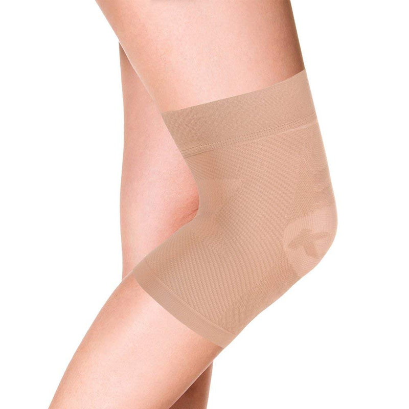 OrthoSleeve Orthopedic Brace for Tendinitis, Arthritis, ACL, MCL, Injury Recovery, Meniscus Tear, knee pain, aching knees, patellar tendonitis and arthritis (Large, Tan, Single) Natural Large (Pack of 1) - BeesActive Australia