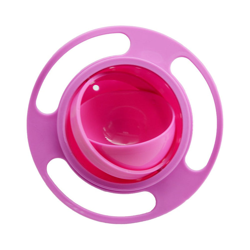 Ztl Gyro Bowl 360 Dgree Rotation Spill Resistant Gyroscopic Bowl with Lid Rose Red - BeesActive Australia