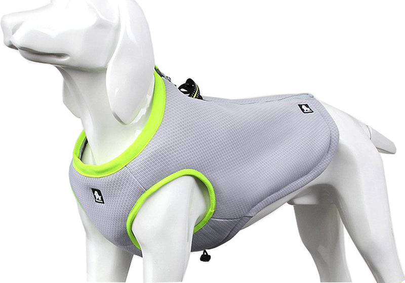 Dog Cooling Vest Harness Cooler Jacket Grey Green X-Large X-Large Chest 28-32" grey with green - BeesActive Australia