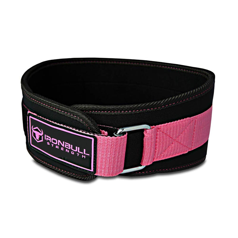 Women Weight Lifting Belt - High Performance Neoprene Back Support - Light Weight & Heavy Duty Core Support For WeightLifting and Fitness Black/Pink Medium - BeesActive Australia
