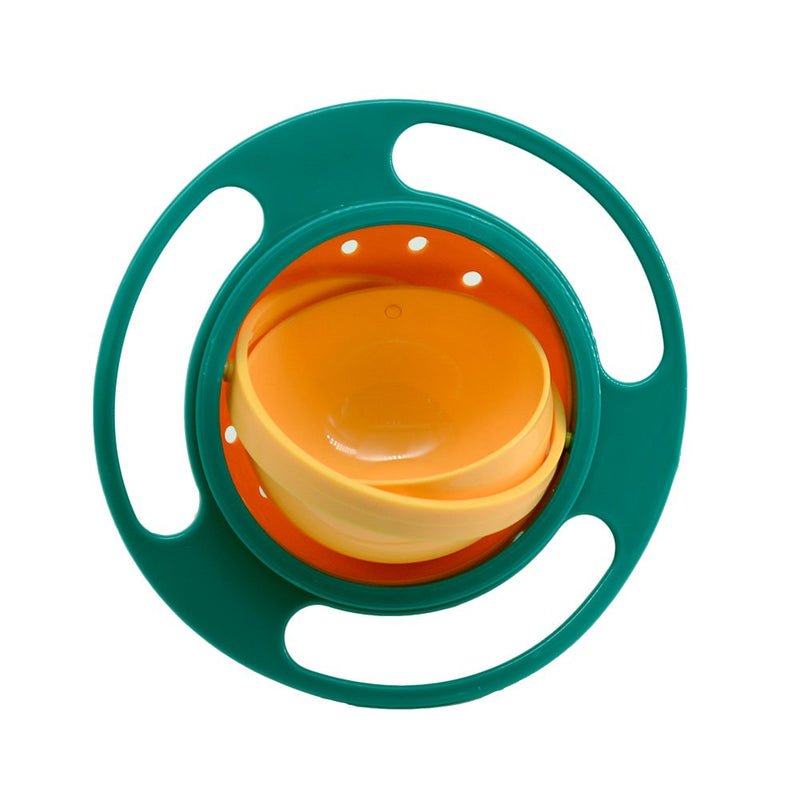 ZTL Gyro Bowl 360 Dgree Rotation Spill Resistant Gyroscopic Bowl with Lid Green - BeesActive Australia