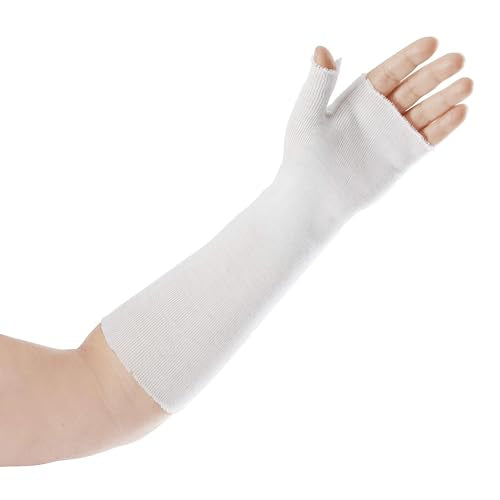 Rolyan Thumb Spica Stockinette, Cotton Tubing Sleeve, Pre-Wrap, M, 10-Pack Medium