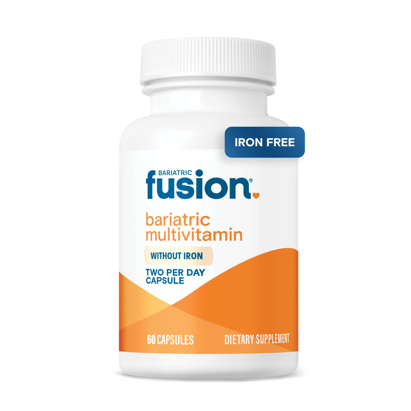 Bariatric Fusion Bariatric Multivitamin Without Iron | Post Bariatric Surgery Patients | Iron Free Bariatric Vitamin for Gastric Bypass and Sleeve Gastrectomy | 60 Capsules | 1 Month Supply 2 Per Day - 1 Month Supply