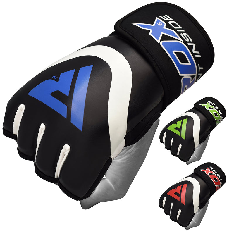 RDX Boxing Hand Wraps Inner Gloves for Punching – Maya Hide Leather Fist Protector Under Mitts - Great for MMA, Muay Thai, Martial Arts, Heavy Bag, Kickboxing, Multi-Purpose Training & Combat Sports