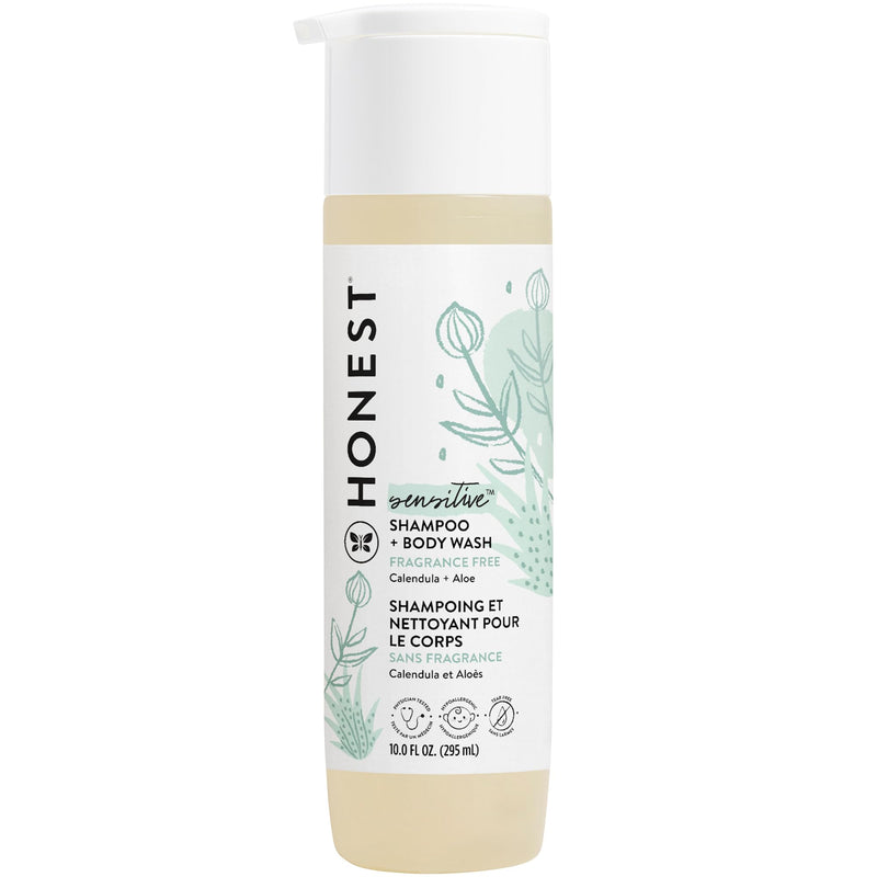 The Honest Company 2-in-1 Cleansing Shampoo + Body Wash | Gentle for Baby | Naturally Derived, Tear-free, Hypoallergenic | Fragrance Free Sensitive, 10 fl oz 10 Fl Oz (Pack of 1) - BeesActive Australia