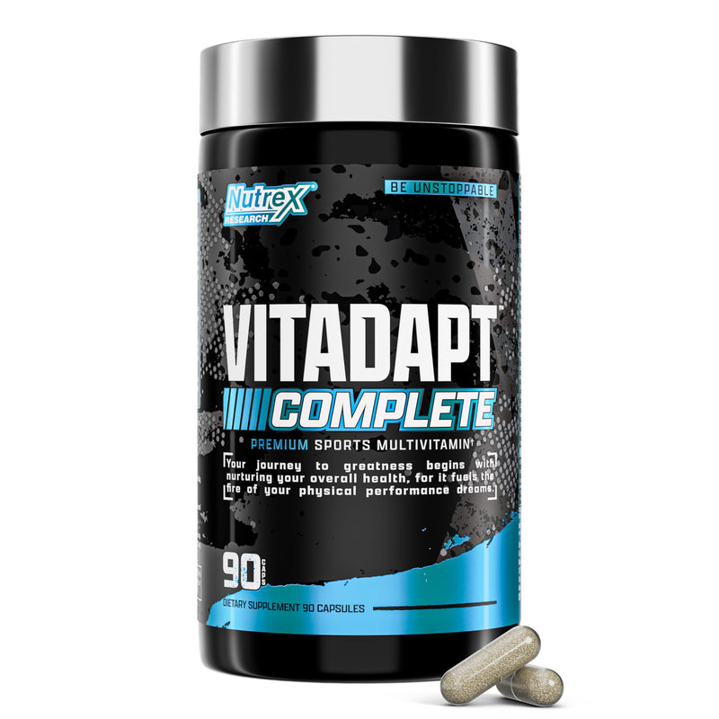 Nutrex Research Vitadapt Complete Sports Multivitamin for Men - 24 Vitamins, KSM-66 Ashwagandha and Minerals for Athletes - Mens Multivitamin (90 Capsules) 1