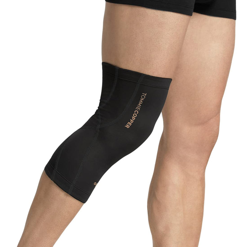 Tommie Copper Performance Compression Knee Sleeve l Knee Brace for Joint Support l Men and Women Medium Black With Tonal Stitch - BeesActive Australia
